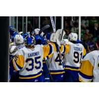 Saskatoon Blades celebrate win