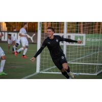 Joshua Ramos reacts after his goal for South Georgia Tormenta FC