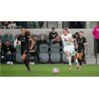 Racing Louisville FC forward Kirsten Wright (right)