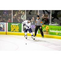 Worcester Railers' Christian Krygier in action