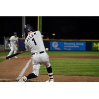 Pensacola Blue Wahoos' Tanner Allen at bat