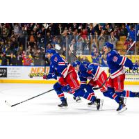 Kitchener Rangers' Trent Swick and Filip Mesar on game night