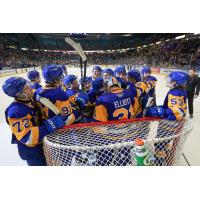 Saskatoon Blades celebrate win