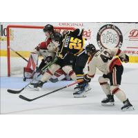 Wheeling Nailers forward Jared Westcott shoots agains the Indy Fuel