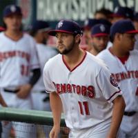 Pitcher Frankie Bartow with the Harrisburg Senators