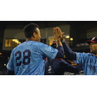 Mississippi Braves' Drake Baldwin celebrates win