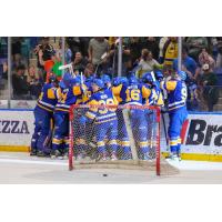 Saskatoon Blades celebrate win