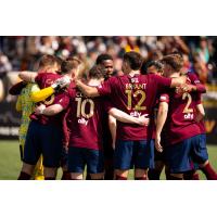 Detroit City FC huddle