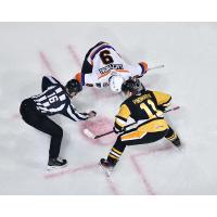 Lehigh Valley Phantoms face off with the Wilkes-Barre/Scranton Penguins