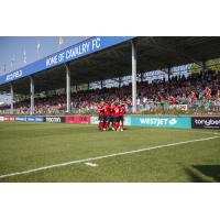 Cavalry FC in front of the home fans