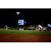 Pensacola Blue Wahoos' Jake Thompson at bat