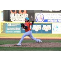 Somerset Patriots' Blane Abeyta on the mound