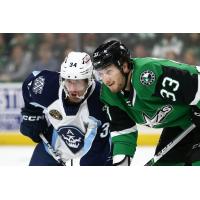 Milwaukee Admirals' Denis Gurianov and Texas Stars' Kyle McDonald on game night