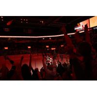 The home crowd cheers on the Kansas City Mavericks