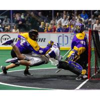 San Diego Seals defender Kyle Rubisch and goaltender Christopher Origlieri