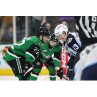 Texas Stars' Mavrik Bourque versus Milwaukee Admirals' Juuso Parssinen