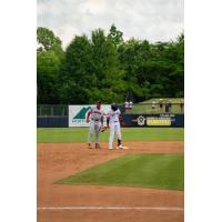 Rome Emperors second baseman E.J. Exposito (right)