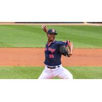 Pitcher Brayan Bello with the Portland Sea Dogs