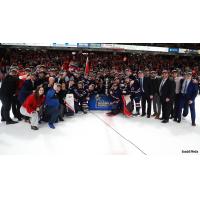 Oshawa Generals celebrate the Eastern Conference title