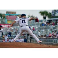 Pensacola Blue Wahoos' Jonathan Bermúdez on the mound