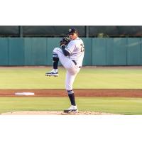 Charleston RiverDogs' Santiago Suarez on the mound