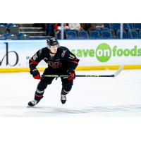 Forward Trae Wilke with the Lethcridge Hurricanes