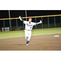 Cleburne Railroaders' Jaxx Groshans on game night