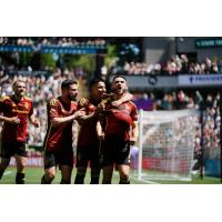 Seattle Sounders FC celebrate win