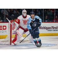 Grand Rapids Griffins goaltender Sebastian Cossa vs. the Milwaukee Admirals