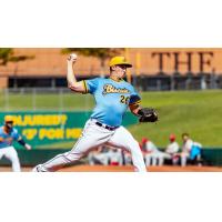 Montgomery Biscuits' Logan Workman in action