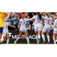 Racing Louisville FC celebrates a goal