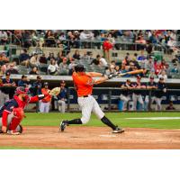 Somerset Patriots' DJ LeMahieu at bat