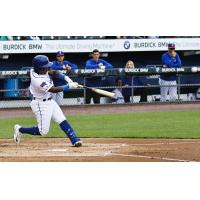 Syracuse Mets' Luisangel Acuña at bat