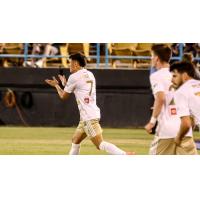 Louisville City FC's Ray Serrano on the field