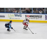 Grand Rapids Griffins left wing Tim Gettinger handles the puck vs. the Milwaukee Admirals