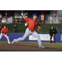 Syracuse Mets' Blade Tidwell on the mound