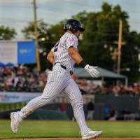 Somerset Patriots' Jasson Dominguez in action