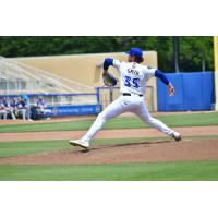 Biloxi Shuckers' Shane Smith on the mound