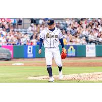 Charleston RiverDogs' Santiago Suarez on the mound