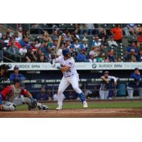 Syracuse Mets' Mike Brosseau at bat