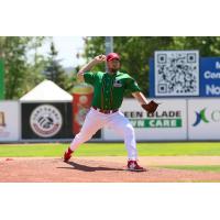 Winnipeg Goldeyes' Landen Bourassa on the mound