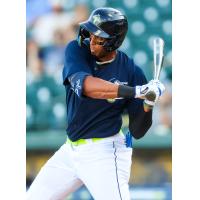 Erick Pena at bat for the Columbia Fireflies