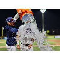 Pensacola Blue Wahoos celebrate win