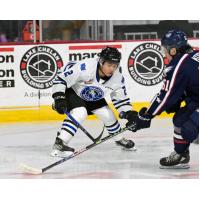 Wenatchee Wild defenseman Landon Young (left)