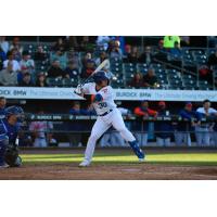 Syracuse Mets' Hayden Senger at bat