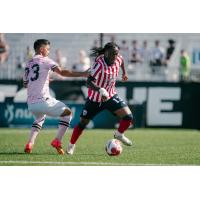 Ballou Tabla of Atlético Ottawa vs. Vancouver FC