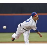 Syracuse Mets' Kodai Senga in action