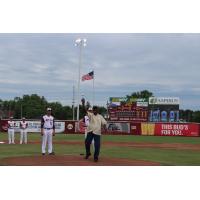 Moe Hill is recognized by the Wisconsin Rapids Rafters