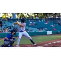 Montgomery Biscuits outfielder Dru Baker at bat