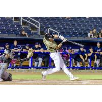 Biloxi Shuckers' Lamar Sparks at bat